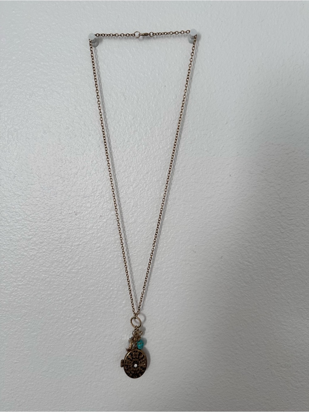 Delicate Gold-Tone Locket Pendant Necklace - Women's Jewelry